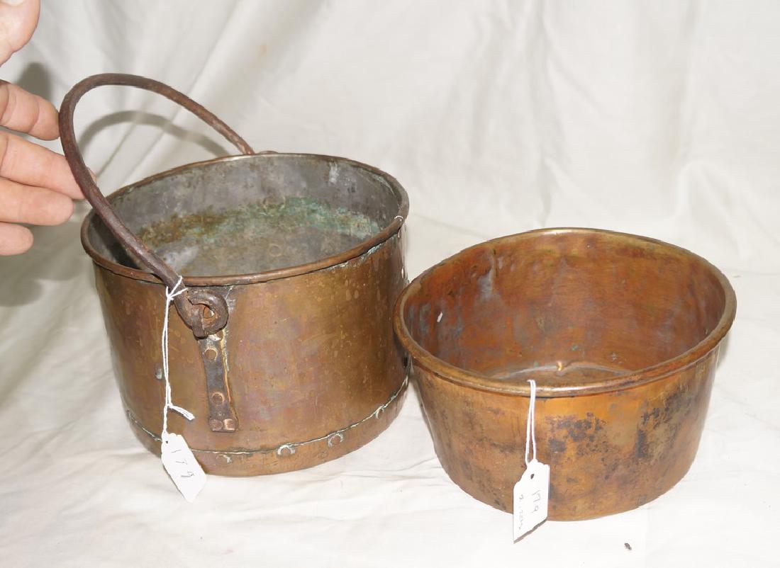 Two Very Early and Unusual Copper Bucket and Pot in (1 of 7)