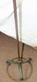 Early Adjustable Floor Candle Stand with Round Base and - 4