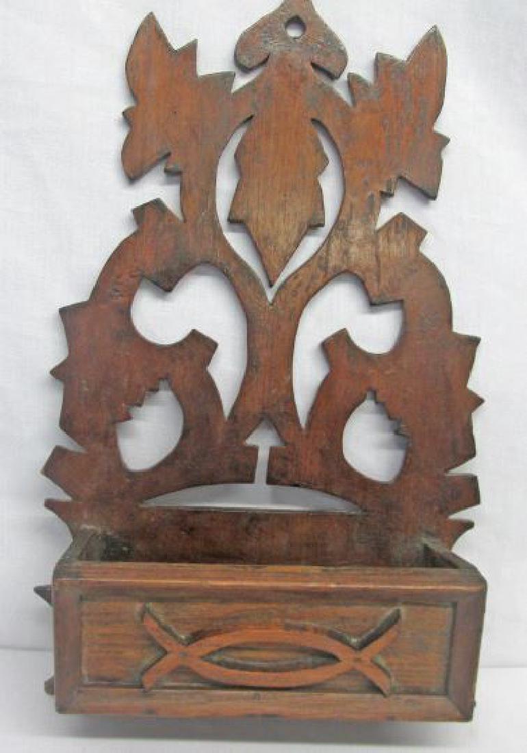 1700s Hanging Walnut Box in Excellent Condition It was (1 of 4)