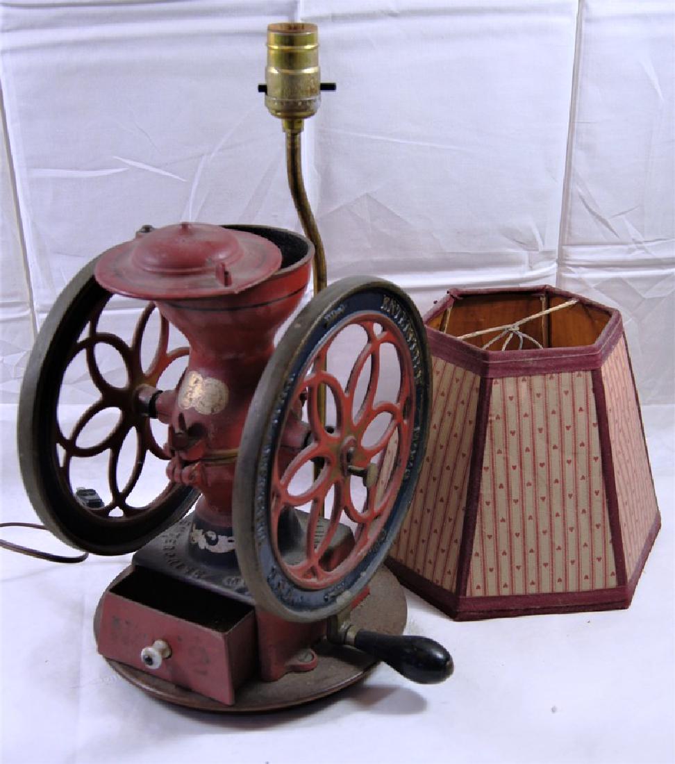 Cast iron double wheel coffee grinder, Enterprise No. 2 Jun 30, 2019