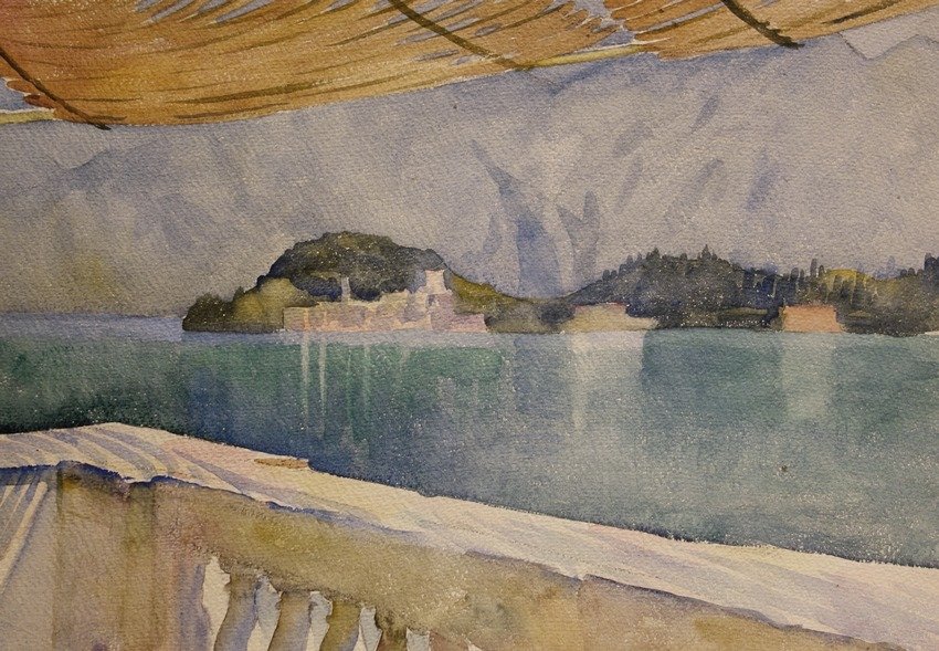 THREE FOREIGN SCENES: John Lavalle (1896 - 1971) 'Three Foreign Scenes', Three watercolors, 14 x 20 each, unsigned, unmatted, unframed.
