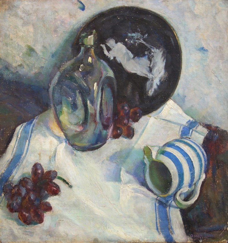 STILL LIFE: Omar Lassonde (1903 - 1980) 'Still Life', 21 x 20, oil on canvas, signed lower right, unframed.