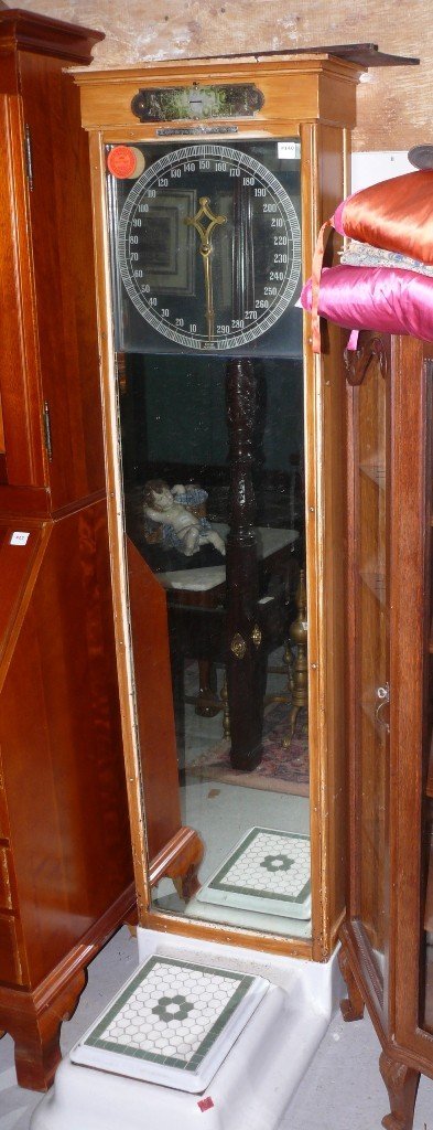 Coin-op penny scale mfg. Adams Weighing Machine, NY (1 of 8)