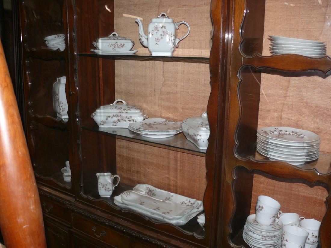 Limoges dinner set in breakfront (1 of 6)