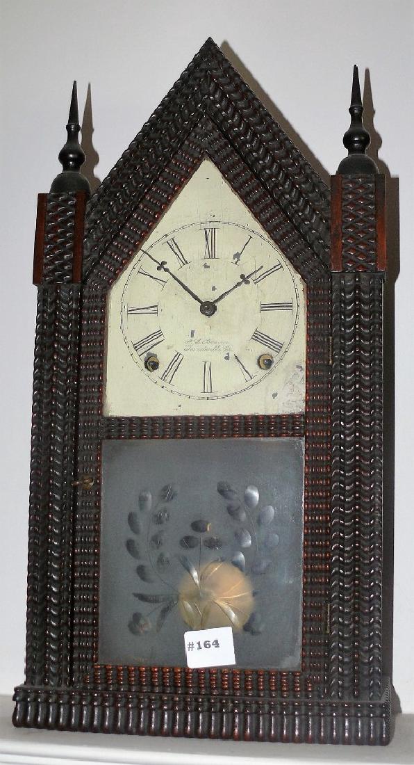 Ripple steeple shelf clock w/ripple molding, J. C. (1 of 4)