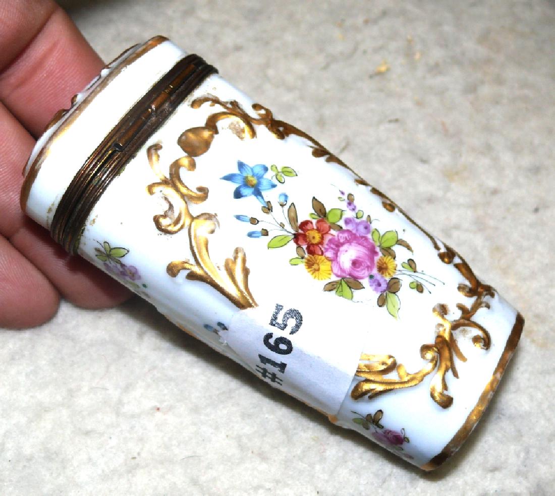 Porcelain Meissen Etwee case, 4" l. (1 of 8)