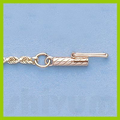 Genuine 16" 14k Gold-Yellow 2.0mm D/C Rope Chain 5.0g: Chain Size: 16" ; Metal Purity: 14kt ; Brand: Italian ; Metal: Gold-Yellow ; Dimension: 2.0mm ; Chain Type: D/C Rope Chain ; Grams Weight: 5 ; Gauge: D/C or Reg.