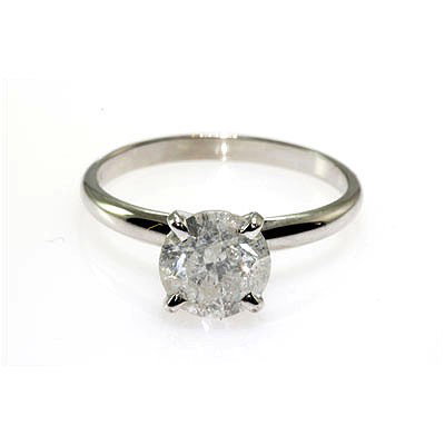 Solitaire Ring Round Diamond 1.71ctw 14K White Gold: Solitaire Ring Round Diamond 1.71ctw 14K White Gold **|**|** Solitaire Ring Round Diamond 1.71ctw 14K White Gold 2.40 grams ; MSRP: $9030