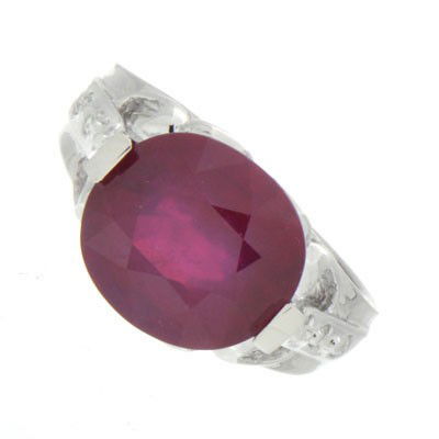 Genuine Ruby 8.10 ctw & Diamond Ring 10KT Gold 7.25: Genuine Ruby 8.10 ctw & Diamond Ring 10KT Gold 7.25 **|**|** Main Stone: Ruby; Total CTW: 8.1 ctw ; Metal Purity: 10KTGold ; Ring Size: 7.25; Diamond Count 1: 6 RoundCut ; Diamond CTW 1: 0.09; Clarity