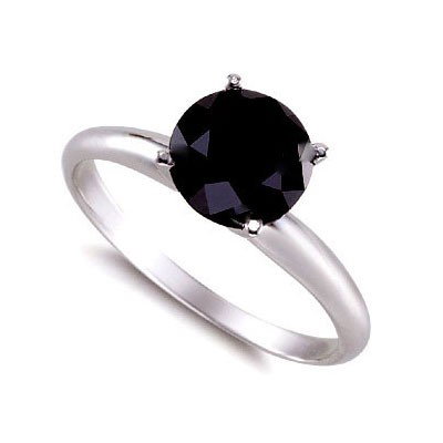 Genuine Black Diamond 2.0 ctw Ring 14K W/Y Gold: Genuine Black Diamond 2.0 ctw Ring 14K W/Y Gold **|**|** 14Kt 2Ctapprox. 8Mm Round Solitaire Ring ; Total CTW: 2; Diamond Count 1: 1 Round Cut ; Diamond CTW 1: 2; Clarity: Opaque ; Clarity Rating: AAA