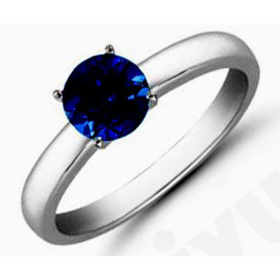 Sapphire 1.05 ctw Solitaire Ring 14kt W/Y Gold: Sapphire 1.05 ctw Solitaire Ring 14kt W/Y Gold **|**|** Mainstone: Sapphire ; Total CTW: 1.05 ; Metal Purity: 14kt ; Metal: W/Y Gold ; Gem Count 1: 1 Round ; Gem Size(mm): approx.6mm ; Gem Clarity: AA