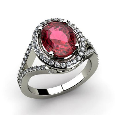 Garnet 3.38 ctw & Diamond Ring 14kt W/Y Gold: Garnet 3.38 ctw & Diamond Ring 14kt W/Y Gold **|**|** Mainstone: Garnet ; Total CTW: 3.38 ; Metal Purity: 14kt ; Metal: W/Y Gold ; Diamond Count 1: 66 Round Cut ; Diamond CTW 1: 0.58 ; Diamond Clarity