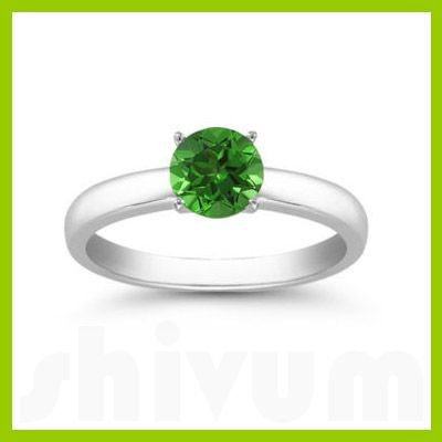 Genuine 0.40 ctw Emerald Solitaire Ring 14kt: Genuine 0.40 ctw Emerald Solitaire Ring 14kt **|**|** Ring Emerald AA-AAAGreen Round 1 Round Cut @ 0.40 ctw 3.214ktWhite 6.5 ; Availability: 3-10 Business days, ready to ship, with certification of ap