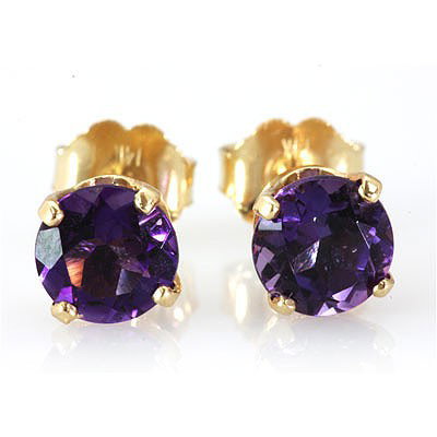 Genuine 3.60 ctw Amethyst Stud Earring 14k 1.1g: Genuine 3.60 ctw Amethyst Stud Earring 14k 1.1g **|**|** Total CTW: 3.6 ctw ; Mainstone: Amethyst ; Style: Stud ; Metal Purity: 14k: Metal: Yellow or White Gold ; Weight(g): 1.10 ; Gemstone Count: 2 R