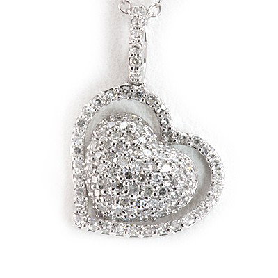 Genuine 0.44 ctw Diamond Double Raw Heart Necklace 14k: Genuine 0.44 ctw Diamond Double Raw Heart Necklace 14k **|**|** Main Stone: White Diamond ; Cut Style: Pave Rd ; Total Carat Weight: 0.44; Jewelry Style: Double Raw Heart ; Metal Purity: 14K ; Metal: 