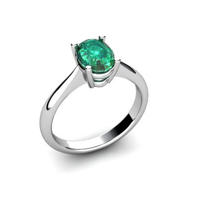 Genuine 1.26 ctw Emerald Ring 14k W/Y Gold: Genuine 1.26 ctw Emerald Ring 14k W/Y Gold **|**|** Total CTW: 1.26 ; Mainstone: Emerald ; Metal Purity: 14kt ; Metal: White or Yellow Gold ; Gem Count: 1 Oval Cut ; Gem Size(mm): approx. 8x6mm ; Gem