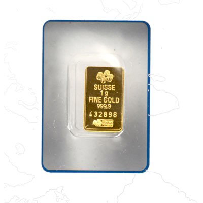 Suisse 1 gram Fine Gold (999.9) Serial No. 432898,24 CT: Suisse 1 gram Fine Gold (999.9) Serial No. 432898,24 CT **|**|** Suisse 1 gram Fine Gold (999.9) Serial No. 432898 24 CARAT ; MSRP: $360