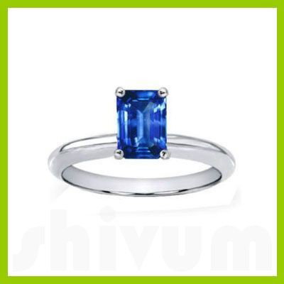 Genuine 1.0 ctw Sapphire Solitaire Emerald Cut 14kt: Genuine 1.0 ctw Sapphire Solitaire Emerald Cut 14kt **|**|** Ring Sapphire AA-AAABlue Emerald 1 Emerald Cut@1.00ctw414ktWhite 6.5 ; Availability: 3-10 Business days, ready to ship, with certification 