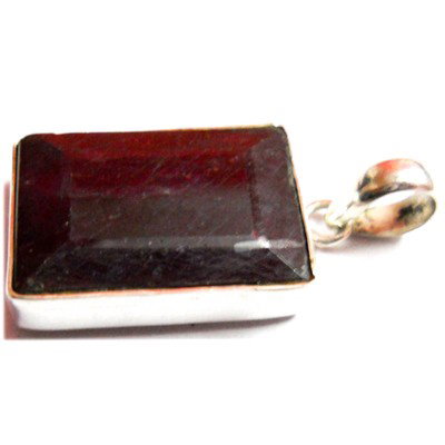 Natural 44.55 ctw Ruby .925 Sterling Pendant: Natural 44.55 ctw Ruby .925 Sterling Pendant **|**|** ; MSRP: $400