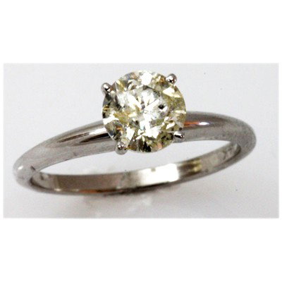 Diamond 1.17 ctw Solitaire 14k White Gold: Diamond 1.17 ctw Solitaire 14k White Gold **|**|** 1.17ctw Diamond Solitaire 14k White Gold Ring K-L I-2 ; MSRP: $6534