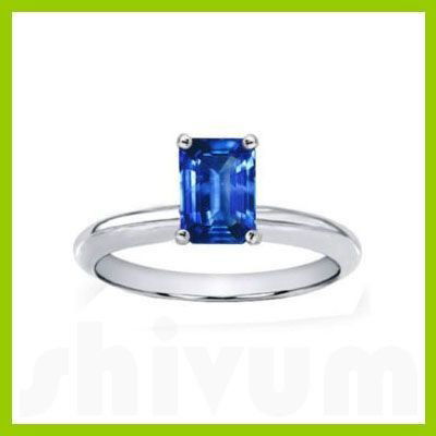 Genuine 1.0 ctw Sapphire Solitaire Emerald Cut 14kt: Genuine 1.0 ctw Sapphire Solitaire Emerald Cut 14kt **|**|** Ring Sapphire AA-AAABlue Emerald 1 Emerald Cut@1.00ctw414ktWhite 6.5 ; Availability: 3-10 Business days, ready to ship, with certification