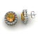 Genuine 3.04 ctw Citrine Diamond Earring 10k W/Y Gold