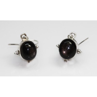 NATURAL 6.41 GRAMS RUBY STAR EARRINGS .925 STERLING SI: NATURAL 6.41 GRAMS RUBY STAR EARRINGS .925 STERLING SI **|**|** NATURAL 6.41 GRAMS RUBY STAR EARRINGS .925 STERLING SILVER ; MSRP: $150