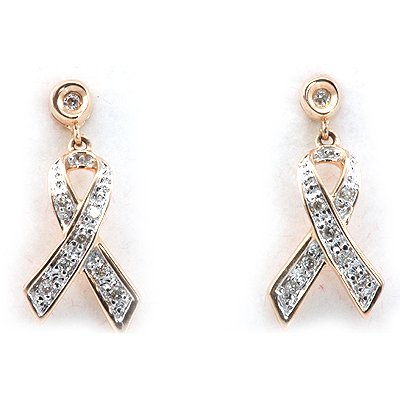 Genuine 0.11 ctw White Diamond Ribbon Earring 14k: Genuine 0.11 ctw White Diamond Ribbon Earring 14k **|**|** Main Stone: White Diamond ; Cut Style: Rd ; Total Carat Weight: 0.11; Jewelry Style: Ribbon ; Metal Purity: 14K ; Metal: Rose Gold; Availabil