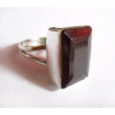 Natural 36.20 ctw Ruby Emerald Cut Ring .925 Sterling: Natural 36.20 ctw Ruby Emerald Cut Ring .925 Sterling **|**|** ; MSRP: $105