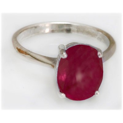 Natural 2.25 ctw Ruby Oval .925 Sterling Silver Ring: Natural 2.25 ctw Ruby Oval .925 Sterling Silver Ring **|**|** ; MSRP: $400