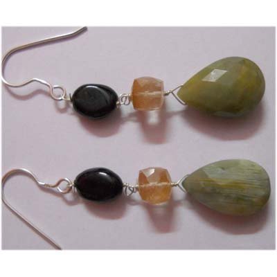 Natural 34.05 ctw Semi Precious Earring .925 Sterling: Natural 34.05 ctw Semi Precious Earring .925 Sterling **|**|** Natural 34.05 ctw Ruby/Semi Precious Earring .925 Sterling Silver ; MSRP: $150
