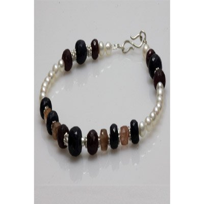 Natural 119.10ct Pearl,Ruby,Sapphire,Semi Precious Brac: Natural 119.10ct Pearl,Ruby,Sapphire,Semi Precious Brac **|**|** ; MSRP: $360
