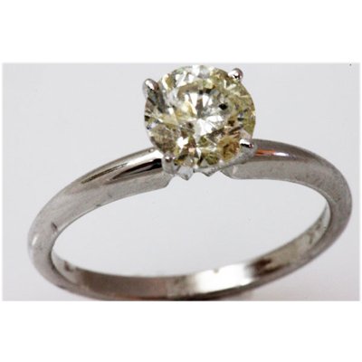 Diamond 1.58 ctw Solitaire 14k White Gold: Diamond 1.58 ctw Solitaire 14k White Gold **|**|** 1.58ctw Diamond Solitaire 14k White Gold Ring K-L I-2 ; MSRP: $5448