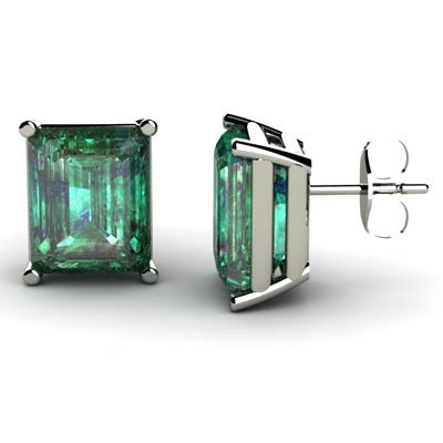 Genuine 3.60 ctw Emerald Earring 14k W/Y Gold: Genuine 3.60 ctw Emerald Earring 14k W/Y Gold **|**|** Mainstone: Emerald ; Metal Purity: 14kt ; Total CTW: 3.6 ; Metal: White or Yellow Gold ; Weight(g): 3 ; Gem Count 1: 1 OCTAGONFACET ; Gem Weight1