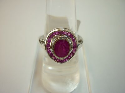 NATURAL 22.50 CTW RUBY RING .925 STERLING SILVER: NATURAL 22.50 CTW RUBY RING .925 STERLING SILVER **|**|** NATURAL 22.50 CTW RUBY RING .925 STERLING SILVER ; MSRP: $600