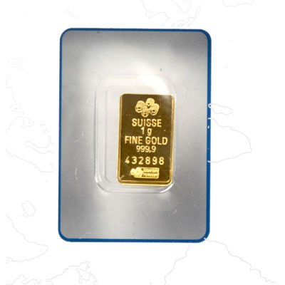 Suisse 1 gram Fine Gold (999.9) Serial No. 432898,24 CT: Suisse 1 gram Fine Gold (999.9) Serial No. 432898,24 CT **|**|** Suisse 1 gram Fine Gold (999.9) Serial No. 432898 24 CARAT ; MSRP: $360