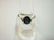 NATURAL 9.50 CTW SAPPHIRE AND DIAMOND RING .925 STERLIN