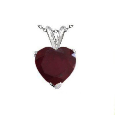 Natural 2.10 ctw Ruby Heart Shape Pendant .925 Sterling: Natural 2.10 ctw Ruby Heart Shape Pendant .925 Sterling **|**|** ; MSRP: $800