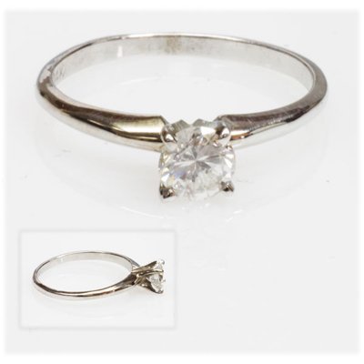 0.5 ctw Certified Diamond 14k Solitaire Ring H-I I-1: 0.5 ctw Certified Diamond 14k Solitaire Ring H-I I-1 **|**|** ; MSRP: $3351