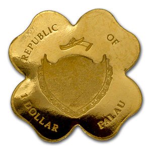 Palau Gold $1 Four-Leaf Clover (1/2 gram of Pure Gold): Palau Gold $1 Four-Leaf Clover (1/2 gram of Pure Gold) **|**|** Palau Gold $1 Four-Leaf Clover (1/2 gram of Pure Gold) ; MSRP: $185