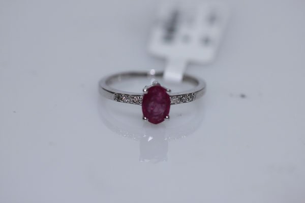 9.75 CTW RUBY AND DIAMOND RING .925 STERLING SILVER: 9.75 CTW RUBY AND DIAMOND RING .925 STERLING SILVER **|**|** 9.75 CTW RUBY AND DIAMOND RING .925 STERLING SILVER ; MSRP: $250
