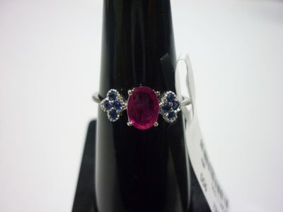 NATURAL 7.50 CTW RUBY RING .925 STERLING SILVER: NATURAL 7.50 CTW RUBY RING .925 STERLING SILVER **|**|** NATURAL 7.50 CTW RUBY RING .925 STERLING SILVER ; MSRP: $250