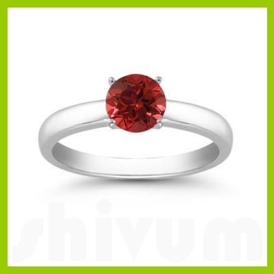 Genuine 1.06 ctw Ruby Solitaire Ring 14kt Gold-White: Genuine 1.06 ctw Ruby Solitaire Ring 14kt Gold-White **|**|** Ring Ruby AA-AAARedRound 1 Round Cut @1.0 ctw 414ktWhite 6.5 ; Availability: 3-10 Business days, ready to ship, with certification of appr