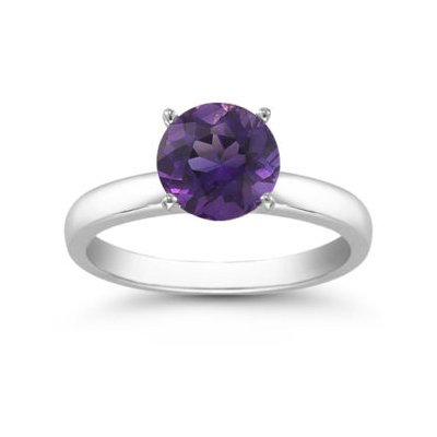 Genuine 2.0 ctw Amethyst Solitaire Ring 14kt: Genuine 2.0 ctw Amethyst Solitaire Ring 14kt **|**|** Ring AmethystAA-AAAPurple Round 1 Round Cut @2.0 ctw 314ktWhite 6.5 ; Availability: 3-10 Business days, ready to ship, with certification of appra