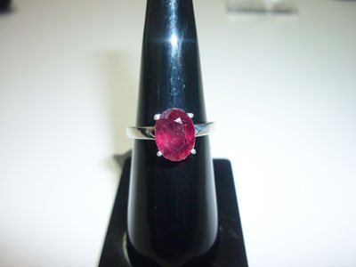 NATURAL 12.50 CTW RUBY RING .925 STERLING SILVER: NATURAL 12.50 CTW RUBY RING .925 STERLING SILVER **|**|** NATURAL 12.50 CTW RUBY RING .925 STERLING SILVER ; MSRP: $300