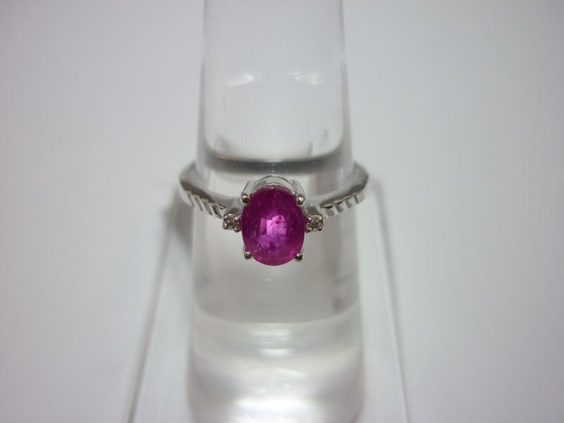 NATURAL 14.75 CTW RUBY and DIAMOND RING .925 STERLING S: NATURAL 14.75 CTW RUBY and DIAMOND RING .925 STERLING S **|**|** NATURAL 14.75 CTW RUBY AND DIAMOND RING .925 STERLING SILVER ; MSRP: $350