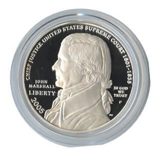 US Commemorative Dollar Proof 2005 Chief Justice John M: US Commemorative Dollar Proof 2005 Chief Justice John M **|**|** US Commemorative Dollar Proof 2005 Chief Justice John Marshall ; MSRP: $110