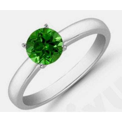 Green Tourmaline 0.75 ctw Solitaire Ring 14kt W/Y Gold: Green Tourmaline 0.75 ctw Solitaire Ring 14kt W/Y Gold **|**|** Mainstone: Tourmaline ; Total CTW: 0.75 ; Metal Purity: 14kt ; Metal: W/Y Gold ; Gem Count 1: 1 Round ; Gem Size(mm): approx.6mm ; Gem C
