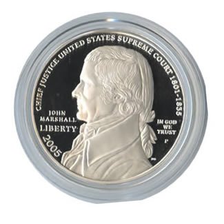 US Commemorative Dollar Proof 2005 Chief Justice John M: US Commemorative Dollar Proof 2005 Chief Justice John M **|**|** US Commemorative Dollar Proof 2005 Chief Justice John Marshall ; MSRP: $110