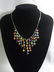 75CTW CHANDELIER MULTICOLOR RICE NECKLACE; AUTHENTIC PH